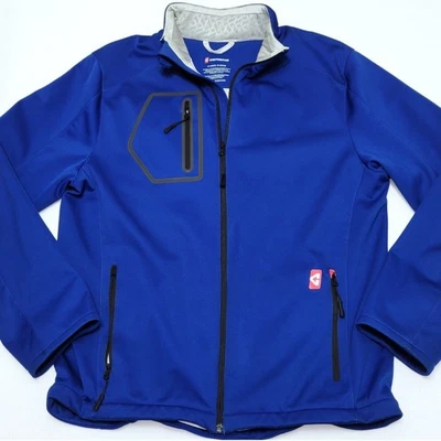 Chaqueta de motocicleta Gerbing Heated 7V Softshell - Azul - Para hombre GRANDE L - SIN PROBAR Foto 1 de 4