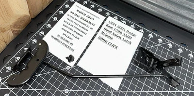 1994 2001 Dodge Ram 1500 3500 Hood Safety Latch Release OEM Good Retaining Clips - Image 1 of 4