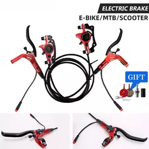E-Bike Mountain Bike Hydraulic Disc Brake Set Electric Scooter Brake 160mm Rotor - Picture 1 of 46