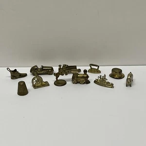 Monopoly Deluxe Anniversary Edition All 11 Gold Tokens Replacement Pieces Parts - Picture 1 of 4