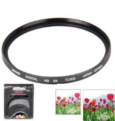 Bower 55mm UV Filter For Nikon D5600 D3500 D3500 D3400 w/ AF-P DX 18-55mm  Lens - Image 1 of 2
