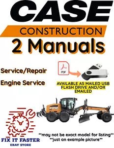 CASE 865B AWD MOTOR GRADER MANUAL SERVICE REPAIR SHOP ENGINE PDF USB - Picture 1 of 3