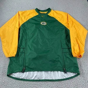 VTG 00s Nike Green Bay Packers Center Swoosh Pullover Windbreaker Jacket Size L - Picture 1 of 11