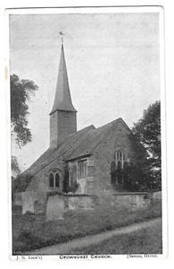 SURREY - CROWHURST CHURCH nr LINGFIELD J.H. Lock Postcard - Picture 1 of 1
