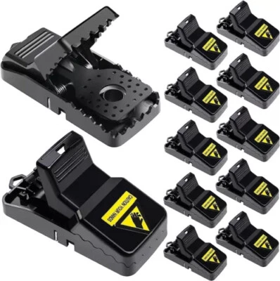 Paquete de 12 trampas para ratones, trampas a presión seguras de alta sensibilidad para ratones efectivas en interiores Foto 1 de 4