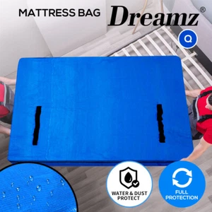 Dreamz Mattress Bag Protector Plastic Moving Storage Dust Cover Carry Queen - Picture 1 of 9