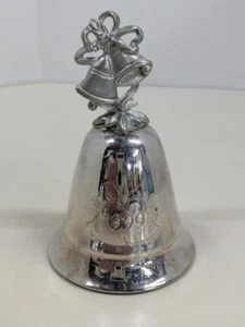 1999 Kirk Stieff Silver Plated Musical Bell Ornament Christmas Silver Bells - Picture 1 of 3