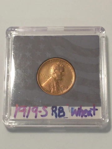 1919 S Lincoln Wheat Penny - RB beautiful  coin A-143 Cover