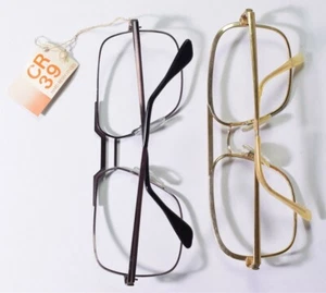 2 Pair Vintage Aviator Mens Frames Rusty Luxottica England -Gold, Brown Oversize - Picture 1 of 3