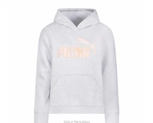 PUMA Youth ￼ Medium French Terry Hoodie Long Sleeve Unisex - Picture 1 of 4