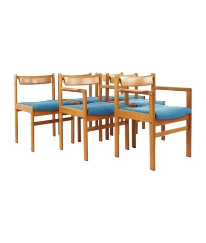 HW Klein For Bramin Mobler Mid Century Danish Teak Dining Chairs - Set of 6 Cover