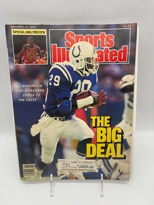 Sports Illustrated 9 de noviembre 1987 Eric Dickerson Colts Fútbol Michael Jordan Foto 1 de 3
