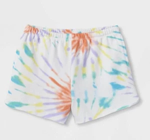 Art Class Girl’s XL 14/16 Shorts White Tie Dye Fleece Pull On New - Picture 1 of 1