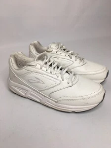 Brooks Addiction Walker Women 8 M White Leather Shoes Sneaker Workout Athletic - Picture 1 of 8