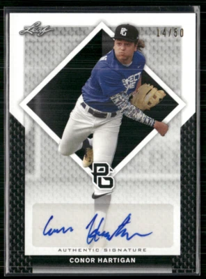 Conor Hartigan 2016 Leaf Perfect Game Black Auto 14/50 - Image 1 of 2