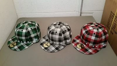 new Fourstar fitted  plaid skate baseball cap. 3 colors to choose - Image 1 of 4