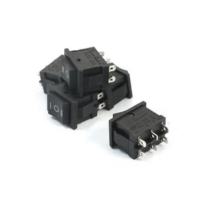 5PCS 6Pin DPDT ON-OFF-ON 3 Position Snap Boat Rocker Switch 6A/250V 10A/125V  AC - Picture 1 of 4