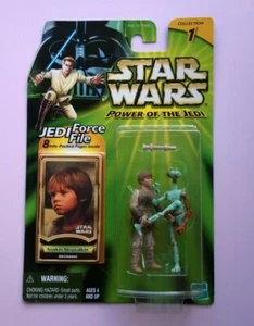 Star Wars Power Of The Jedi Anakin Skywalker Mechanic Figure Carded Hasbro - Picture 1 of 2