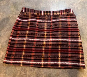 Topshop Plaid Mini Skirt - Pink And Orange Size 8 NEW WITH TAGS - Picture 1 of 6