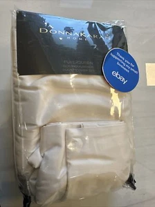 Donna Karan SILK INDULGENCE Ivory Full/Queen Duvet Cover Two Standard Shams NEW - Picture 1 of 5