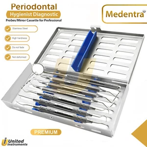 Periodontal Diagnostic Hygienist Explorer Probes Professional Kit - Picture 1 of 9