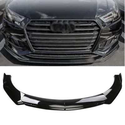 Glossy Black Front Bumper Lip Spoiler Splitter Body Kit For AUDI A4 A5 A6 A7 S4 - Image 1 of 4