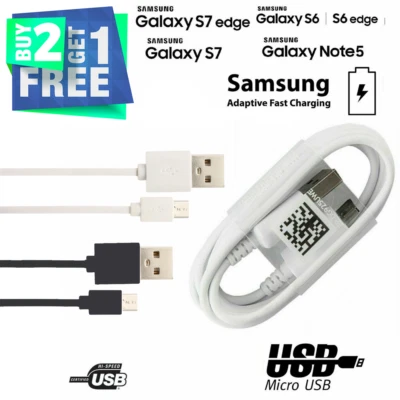 Long Heavy Duty Micro USB Cable 1M 2M High Speed Fast Charger Charging Lead - Image 1 of 4