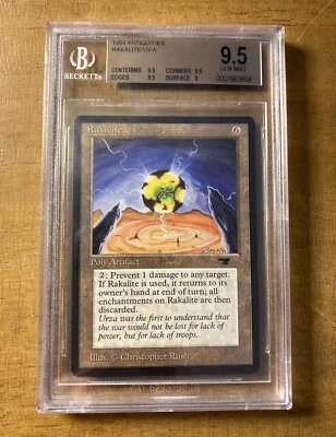 MTG✨RAKALITE✨ Antiquities BGS 9.5 GEM MINT UNCOMMON Artifact 1994 C. Rush Art - Image 1 of 2
