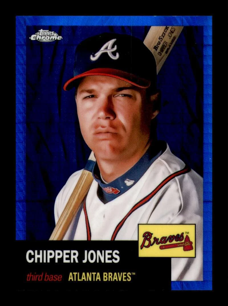 2022 Topps Chrome Platinum Anniversary Blue Prism Refractor Chipper Jones #40