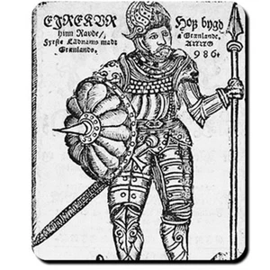 Erik Roter Erik Thorvaldsson Norwegen Eirikur Grönland Wikinger Mauspad #16111 - Bild 1 von 1