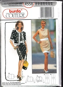 Burda Pattern 4558 Ladies Dress and Jacket Sizes 6 - 18 - Picture 1 of 2