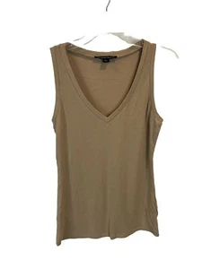 Boston Proper Tanktop Damen Gr. S hellbraun gerippt V-Ausschnitt - Bild 1 von 4
