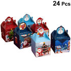 24 PCS Chrsitmas Ornaments Christmas Cardboard Treat Boxes Cartoon