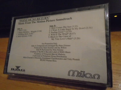 SEALED RARE PROMO Point of No Return CASSETTE TAPE soundtrack score HANS ZIMMER  - Image 1 of 2