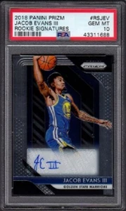 2018-19 Jacob Evans III Panini Prizm firmas de novato #RS-JEV grado PSA 10 gema - Imagen 1 de 2