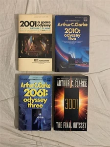 Lot 4 Arthur C Clarke A Space Odyssey Series 2001 (1968 1st Pr.) 2010 2061 3001 - Picture 1 of 4
