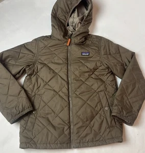 Patagonia Niños Diamante Edredón Sudadera con Capucha Topsoil Marrón Niños Talla 10 M Chaqueta Puffer - Imagen 1 de 8