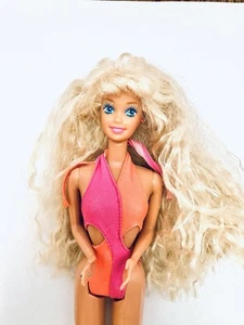 Barbie 1989 Wet N Wild Fashion Doll Small Crack In Neck #4103 Read Mattel - Picture 1 of 13