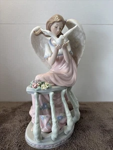 Porcelain Hand Painted 12” Angel from Members Mark Dove & Balcony 2006 - Picture 1 of 18