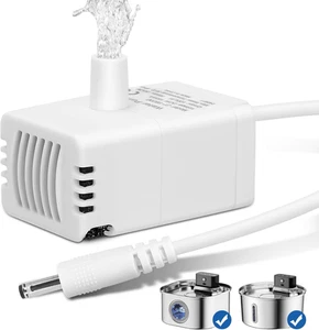 Cat Water Fountain Replacement Pump for Wireless Stainless Steel Pet Fountain... - Picture 1 of 12