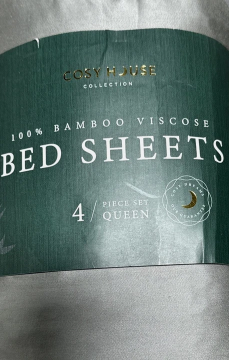Acogedora casa de lujo 100 % bambú viscosa juego de sábanas - turquesa reina Foto 1 de 1