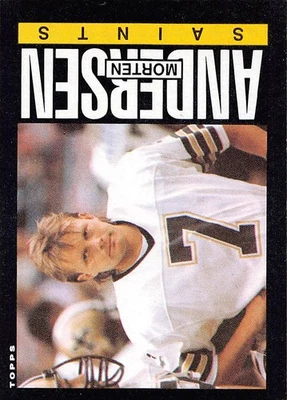 1985 Topps #101 Morten Andersen New Orleans Saints - Image 1 of 2