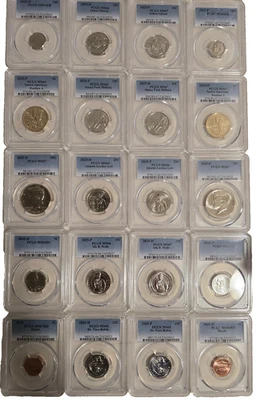 2025 P&D Uncirculated Coin Set PCGS Graded 20 Coin Set MS65-MS67! - Image 1 of 4