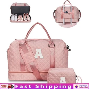 Personalized Initial Weekender Bag W/ Cosmetic Bag Travel Duffel Gym Bag New - Bild 1 von 85