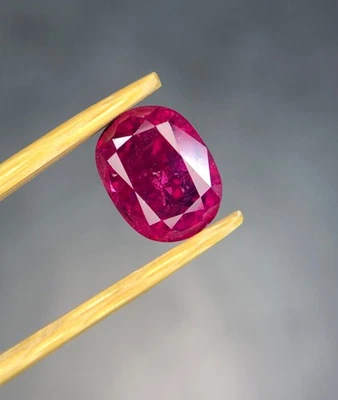 1.45 Cts Natural Untreat ruby Pinkish Red Color Cushion Shape From Afghanistan - Image 1 of 4