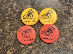 (4) 1981 Garfield Dakin Young Things Clip Paperclip Bookmark Red Orange Taiwan - Picture 1 of 4