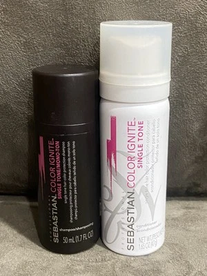 SEBASTIAN COLOR IGNITE SINGLE TONE SHAMPOO & CONDITIONER DUO / SET - TRAVEL SIZE - Image 1 of 4