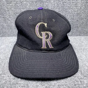 VINTAGE Colorado Rockies Mütze Kappe Druckknopflasche Herren schwarz lila MLB Baseball 90er - Bild 1 von 12