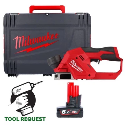 Milwaukee M12BLP-0X 12v Planer in Case & 6.0ah Battery - Image 1 of 4