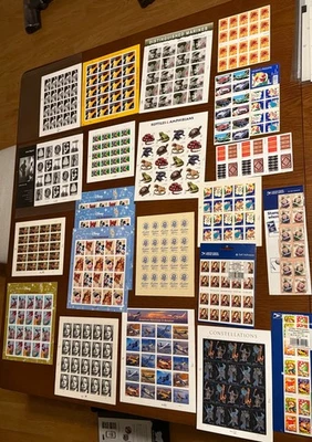 37 cent stamps full sheets Mint NH, FV $170.20 — 1999-2005 — 23 full sheets  - Image 1 of 4